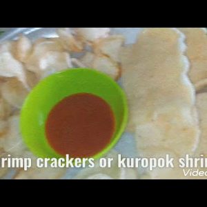 fry crackers shrimp with hot chilli  sauce our kuropok shrimp
