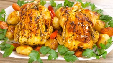 Easy Simple Roasted Cornish Game Hens Recipe: How To Make Baked Cornish Hens With Gravy