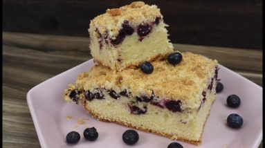 Yummy Blueberry Pie With Streusel Recipe  (Homemade Blueberry Pie)