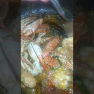 garlic crab for lunch